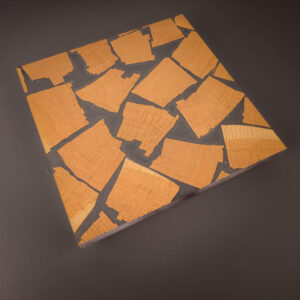 MDF Noir Plaqué Rondin Chêne